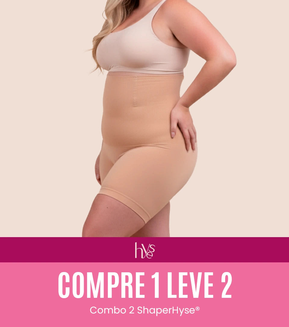 ShaperHyse - Bermudas Modeladoras que Não Enrolam - Compre 1 leve 2