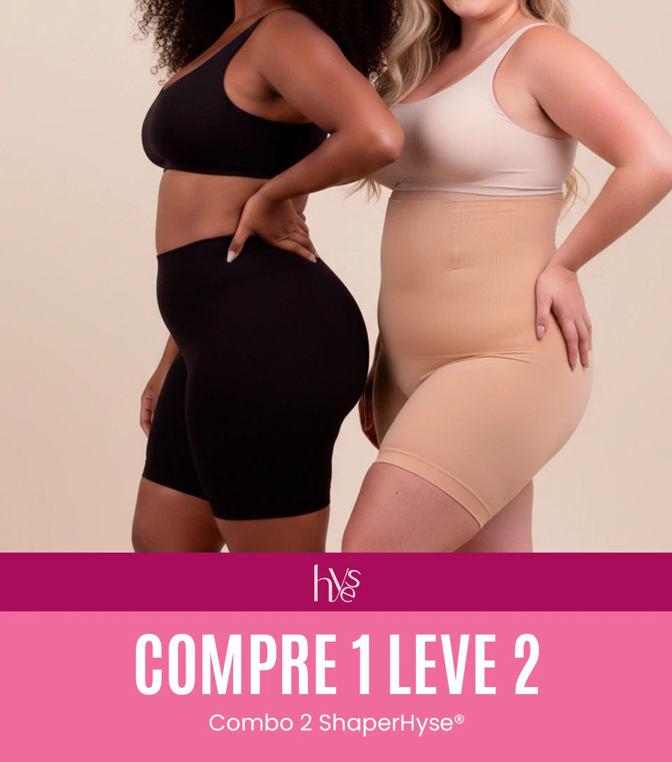ShaperHyse - Bermudas Modeladoras que Não Enrolam - Compre 1 leve 2